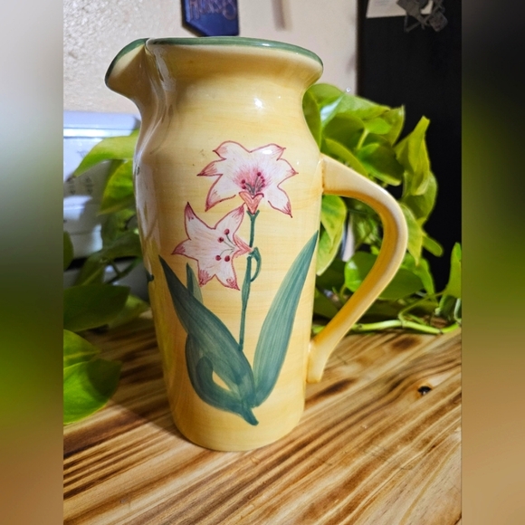 Vintage Blue Sky Stoneware Pitcher - Picture 2 of 6